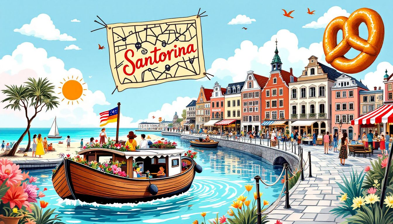 A collage of affordable European destinations popular among budget travelers.